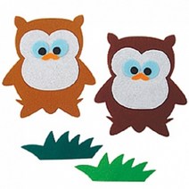 청양토이 융판 꾸미기 환경꾸미기 펠트 악세사리 반짝이펠트소품 (부엉이)