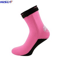 스킨스쿠버 슈트 스노쿨링 다이빙 웻슈트 3mm Hisea-3MM 네오프렌 겨울 수영 서핑 낚시 스쿠버 다이빙 삭스, 02 Pink_02 S