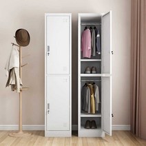 단일 도어 사물함 철제 캐비닛 직원 사물함 강철 가정용 단일 사물함 간단한 소규모 사무실 옷장, 싱글 3도어 사물함(다크 블랙)