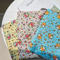 리믹스플라워 40수 코튼레이온 원단, 옐로우