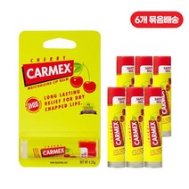 카멕스 모이스처라이징 립밤 체리스틱 6개묶음, 없음