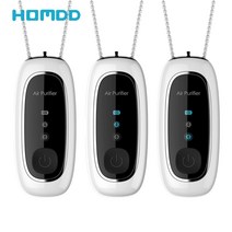 차량용 방향제 Homdd 휴대용 웨어러블 미니 미국(USA)b 공기 청정기 클리너 Freshener 음이온 오존 발생기 자동차 홈 개인 공간, [02] 2Pcs White