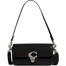 COACH 스튜디오 페턴트 가죽 바게트 숄더 백