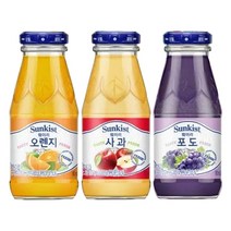 해태htb 썬키스트 훼미리 오렌지 180ml 4p + 포도 180ml 4p + 사과 180ml 4p, 12세트