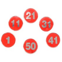 socean 1P 에폭시 62mm 좌석 아이넘버 숫자판 레드 51-100 원형 부착 번호표 인덱스 표시 숫자 호수판 로커룸 사물함 번, 83