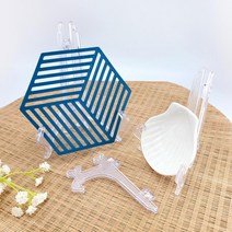 투명 플라스틱 액자 받침거치대 스탠드 소 중 대