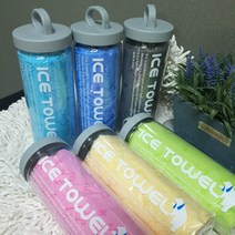 안전테스트 인증 아이스 스포츠 습식타올 수영타월 습식타월 수건 대형사이즈 85x33cm, 블루