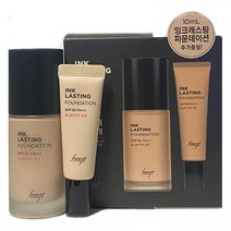 더페이스샵 잉크래스팅 파운데이션 슬림핏EX 기획세트 (30ml+10ml), 1개, V201 애프리콧베이지