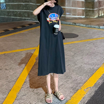 르엠마 브레이브 루즈핏 박시 홈웨어 면 봄 원피스