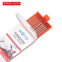 용접 봉 용품 알루미늄 WQTB 텅스텐 전극 1.6MM/2.4MM tig 용접봉 5 + 개 150mm 혼합 크기 패키지 10 피스, 01 150_03 WLa15-Gold