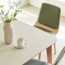 한샘몰pick 더메이드 리소프 리놀륨W 4인식탁 벤치세트 B, 라이트그레이+벤치+베이지+딥그린(F)