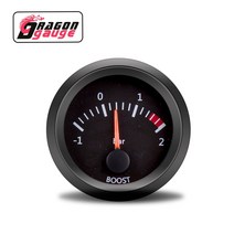 차압계 DRAGON 52mm 수온 오일 온도 프레스 전압계 진공 부스트 게이지 공기 연료 비율 EGT 12V 자동차에 맞는 센서 포함, [01] Boost Guage bar