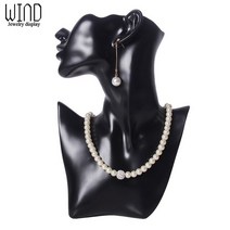 수지 보석 디스플레이 홀더 결혼 반지 목걸이 팔찌 정리 보관 스탠드 매장 카운터 쇼케이스, 한개옵션1, 16 half face black