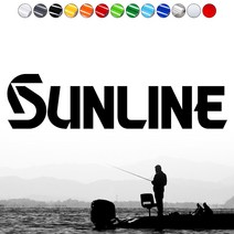 낚시로고스티커 FS017 SUNLINE 썬라인 조구사마크 태클박스 자동차꾸미기, 1개, 빨강XS