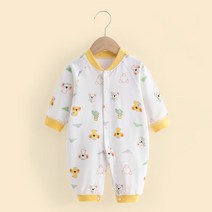 우와우와 동물농장 순면 신생아 영유아 코알라 실내 우주복