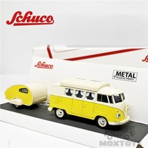 0615 Schuco 1:64 VW T1 미니 버스 캠핑카 트레일러 포함 다이 234