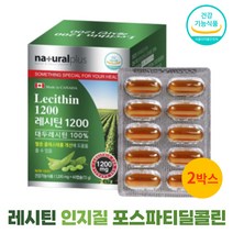 캐나다 레시틴 식물성인지질 720mg 포스파티딜콜린 출산후 영양제 대두유 1200mgX60캡슐 2개