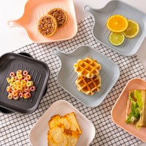 스파게티 전자렌지접시 원형접시 칸칸, 원형접시(뚜껑포함)_멜란지그레이