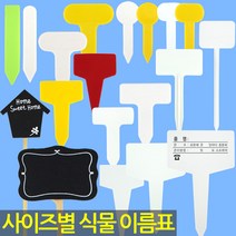 화분 이름표 - 식물 라벨 푯말 사각 원형 칠판 이름표 꽂이 칼라 컬러 분갈이 네임텍 T자 일자, 17_이름표_타원형4호(흰색/100개)