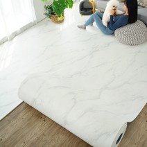 삼바텍 PVC 층간소음방지 롤매트 15mm 폭 110cm x 길이 5m, 스노우마블