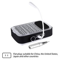 네일흡진기 다기능 4 in 1 네일 집진기 드릴 펜 손톱 조명 램프 필터 매니큐어 전문 네일 장비, 우리 블랙