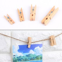 사진 폴라로이드 즉석사진 원목 미니 나무집게 소 중 대, 4.5cm