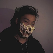 파티 할로윈 공포 일본 입체 드레스 COS 용신 타이거 약샤 가장 무도회 반 얼굴, [15] 늑대인간 가면
