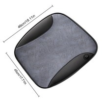 사무실 가족에 적합한 겨울 플러시 매트에 따뜻한 5V USB 온수 자동차 좌석 쿠션 전기 히터 의자 패드 전기 담요, 02 Grey