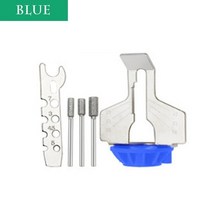 체인톱 연삭기 연마기 특수 전기 톱 그라인딩 도구 샤프닝 키트 그라인더 폴리싱 어태치먼트 세트 체인 툴 드릴101987, Blue, 04 Blue