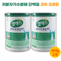 매일유업 셀렉스 코어 프로틴 프로 저분자 가수분해 단백질 소화가편한 유청단백질 담백질 가루 파우더 분말 304g, 2개