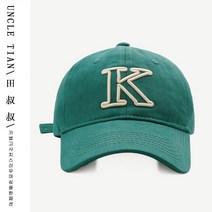 Tian 삼촌의 야구 모자 여자 여름 선 스크린 모자 큰 머리 주변 얼굴 작은 K 편지 소프트 탑 캡 남성