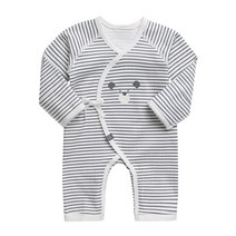 그린베베 봄가을용 신생아 퓨어곰 양면 배냇우주복