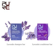 연예인 소금 샴푸 11.11 purc 수제 라벤더 헤어 샴푸 바 및 헤어 컨디셔너 바