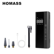 HOMASS 무선 스마트 자동차 에어펌프 휴대용 전동 에어펌프 타이어 공기주입기, 8000mAh, 8000mAh*1