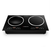 1구 원룸 하이라이트 Induction Cooker Embedded Double Stove Hot Use Waterproof 3500W Fierce, 01 Black_02 미국
