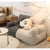 게으름 의자 빈백 쇼파 1인용 2인용 쇼파, 다크그레이