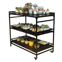 다육이 화초 선반 화분 정리대 베란다 진열대 철제, (3단)길이120 x 너비40 x높이120CM