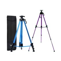 영운 칼라 알루미늄 이젤 190cm 보라색 나침반 수평계 손잡이 접이식 기능 전용 가방 포함