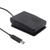 iKKEGOL USB 발 페달 스위치 비디오 게임 PC 핸즈프리 원 키 제어 프로그램 컴퓨터 마우스 키보드