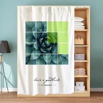 옷장 행거 블라인드 커튼 방진 깔끔한 부착 칸막이 가림막 안방 라커 룸 커튼 레일, 130cm  X 180cm  + E