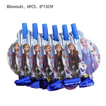 SD카드케이스 메모리 카드 보관 케이스 겨울왕국 2 파티 용품 풍선 일회용 컵 접시 배너 모자 소녀용 생일, 09 blowout6pcs