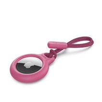 Belkin 에어태그 케이스 스트랩 포함 보안 홀더 보호 커버 에어 태그용 긁힘 방지 액세서리 포함 - 핑크, Strap_Pink, Pink