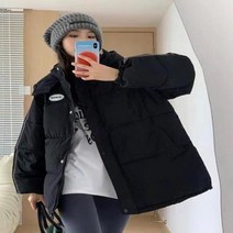 숏패딩 여성 여성용 짧은 재킷 두꺼운 후드 코튼 패딩 코트 한국 루즈 파카 오버사이즈 아웃