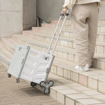 변신하는 캠핑 테이블 계단올라가는 만능 폴딩 낚시용 카트, 상품선택, 그레이