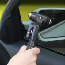 비상탈출 망치 안전벨트 절단기 신차선물 자동차필수품 재난용품, 블랙