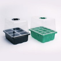 수경재배 모종트레이 육묘 삽목 상자 씨앗발아 미니온실 원예용품, 소형6구 High, 투명, 1개