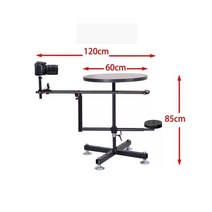 영상 촬영 수직 거치대 만능뷰 회전 책상 장비 홀더, 수동 회전