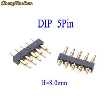 ChengHaoRan 1pcs SMT DIP 포고 핀 커넥터 Pogopin 배터리 스프링로드 접촉 테스트 프로브 전원 충전 헤더, 13 DIP 5P 8.0mm