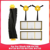 샤크 이온 로봇 청소기 교체용 예비 부품 메인 브러시 헤파 필터 사이드 RV700 RV720 RV750 RV750C RV755, Set A