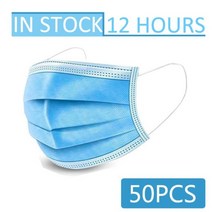 안전마스크 일회용 블랙 페이스 마스크 3 레이어 Meltblown 필터 안전 통기성 마스크 마스카라 quirurgicas homologadas masque mouth mask, Blue-50pcs, Blue-50pcs